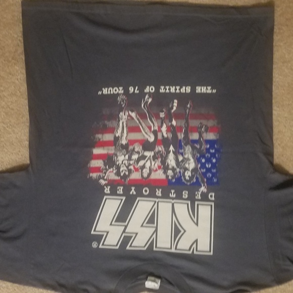 KISS Destroyer spirit of '76 T-shirt charcoal gray soft. Vintage!! - Picture 2 of 8